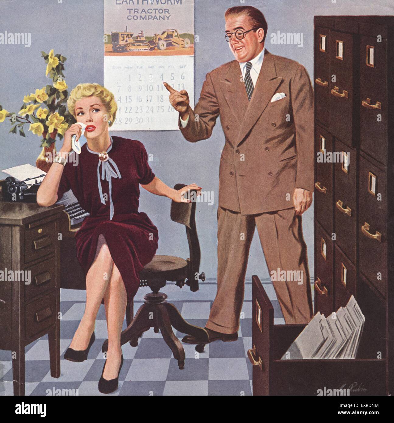 1950s-usa-the-secretary-magazine-plate-EXRDNM.jpg