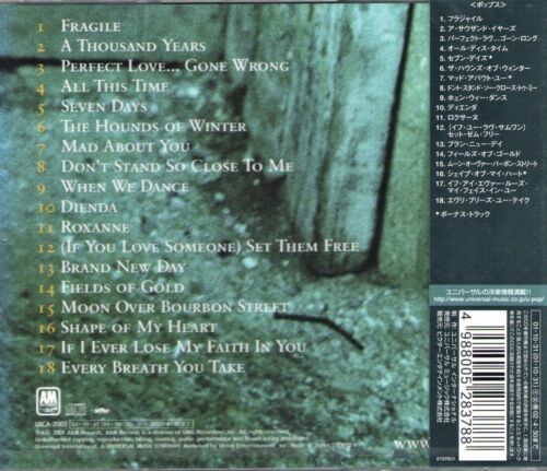 STING • All This Time (+3 Bonus Tracks) [JAPAN] (Oct-2001, Universal/A&M) - Picture 2 of 2