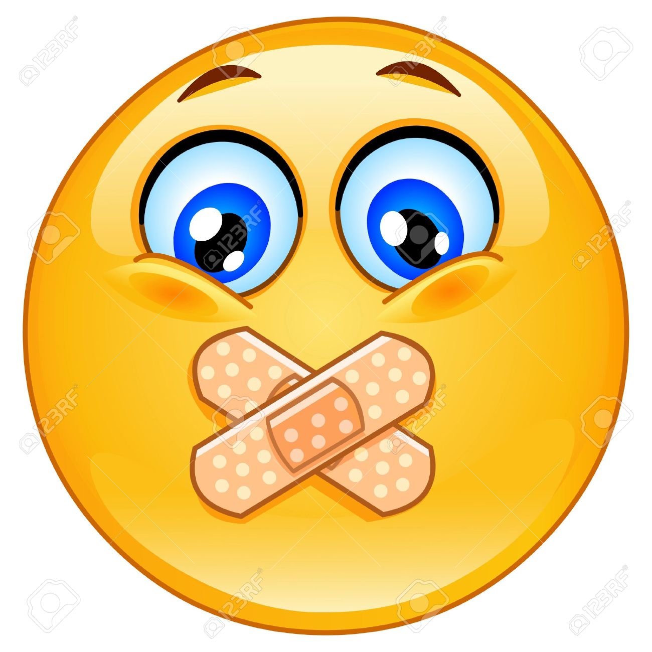 12018921-Emoticon-with-adhesive-bandages-over-his-lips-Stock-Vector-smiley-face-cartoon.jpg