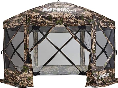 MASTERCANOPY 12x12 Portable Screen House Room Pop up Gazebo Outdoor Camping Tent with Carry Bag (12x12,Camouflage)
