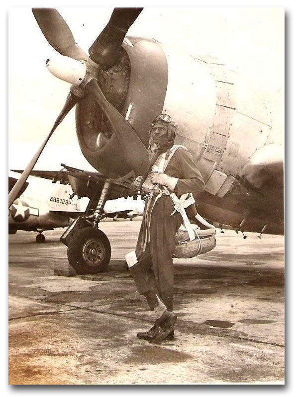 Col Harvey with his P 47 Thunderbolt