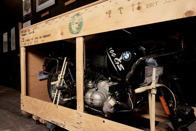 Crated BMW R100GS Paris Dakar Classic