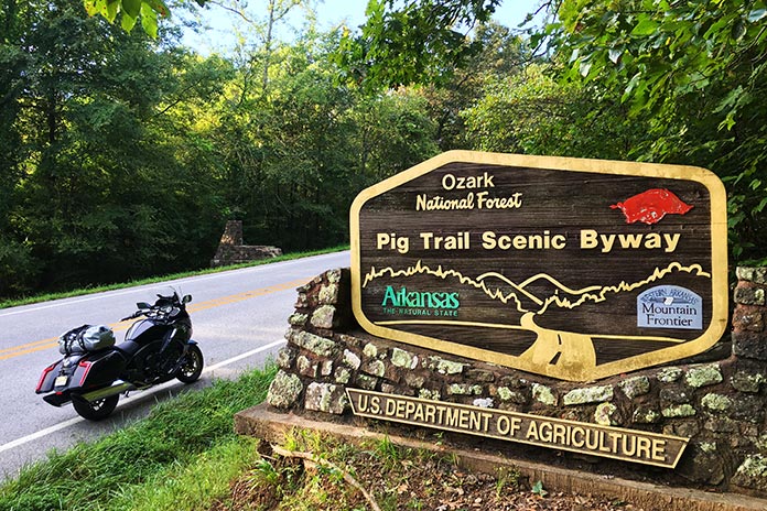 50 Best Motorcycle Roads in America 3. Pig Trail Scenic Byway (Arkansas / 20 miles)