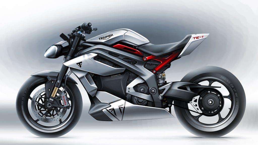 Triumph's TE-1 Electric Superbike Concept Art