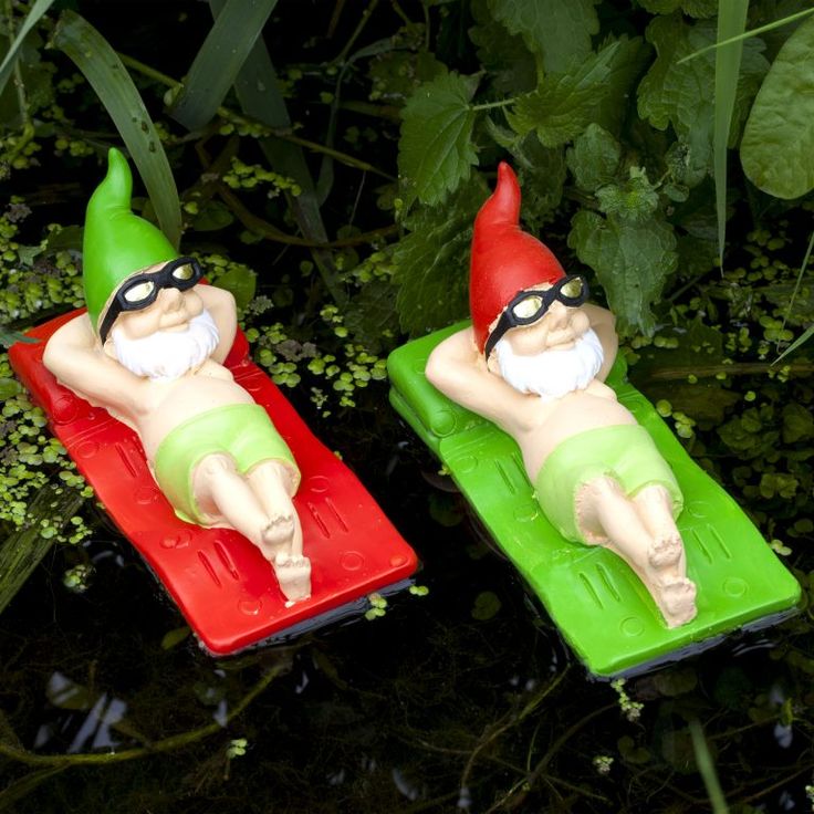 Fun floating Gnome garden ornaments, perfect for a fun ornament on your ...