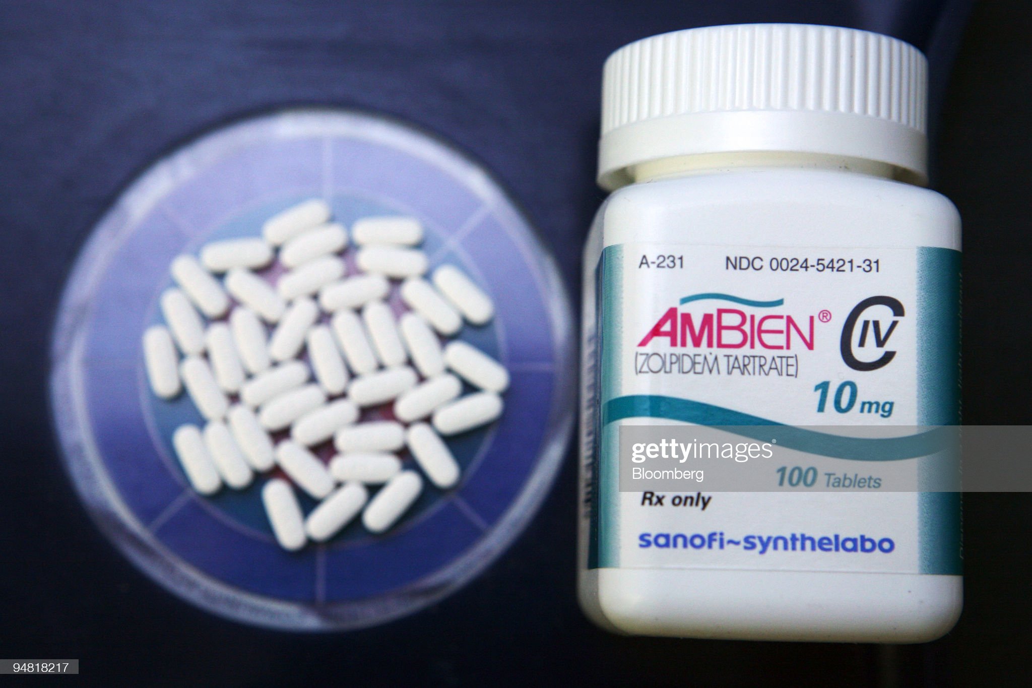 Pills of Sanofi-Aventis SA's Ambien, the top-selling insomni : News Photo