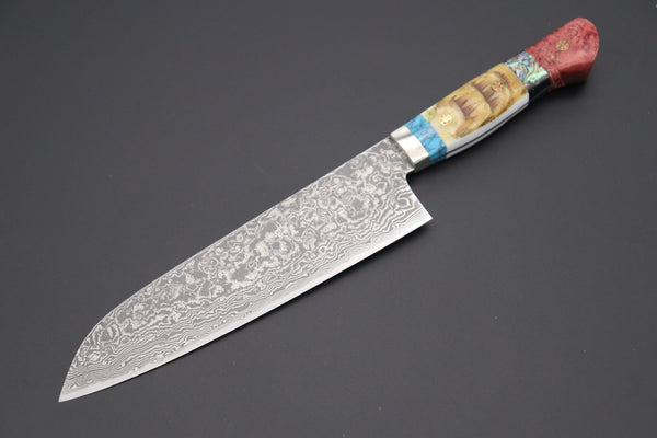 Saji Takeshi SG2 Super Gold 2 Black Damascus Gyuto Chef Knife