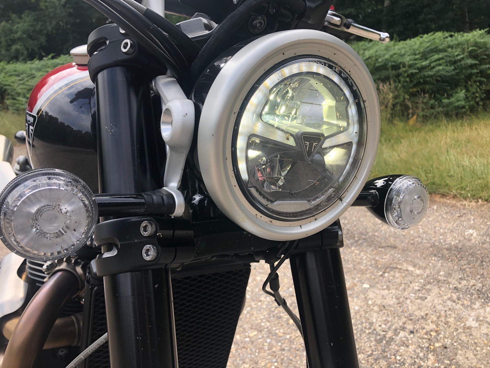 Single LED headlight on 2022 Triumph Scrambler 1200 XC