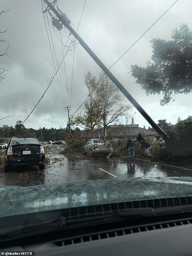 More than 221,000 people were left without power following the violent storms