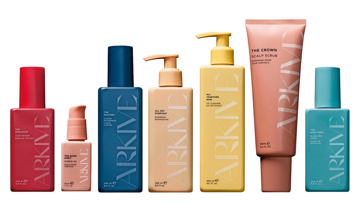 Adam Reed’s new Arkive range of ‘head-care’ products; prices start at £9 and go up to £14