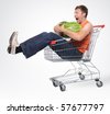 stock-photo-crazy-man-in-shopping-cart-with-two-watermelon-57677797.jpg