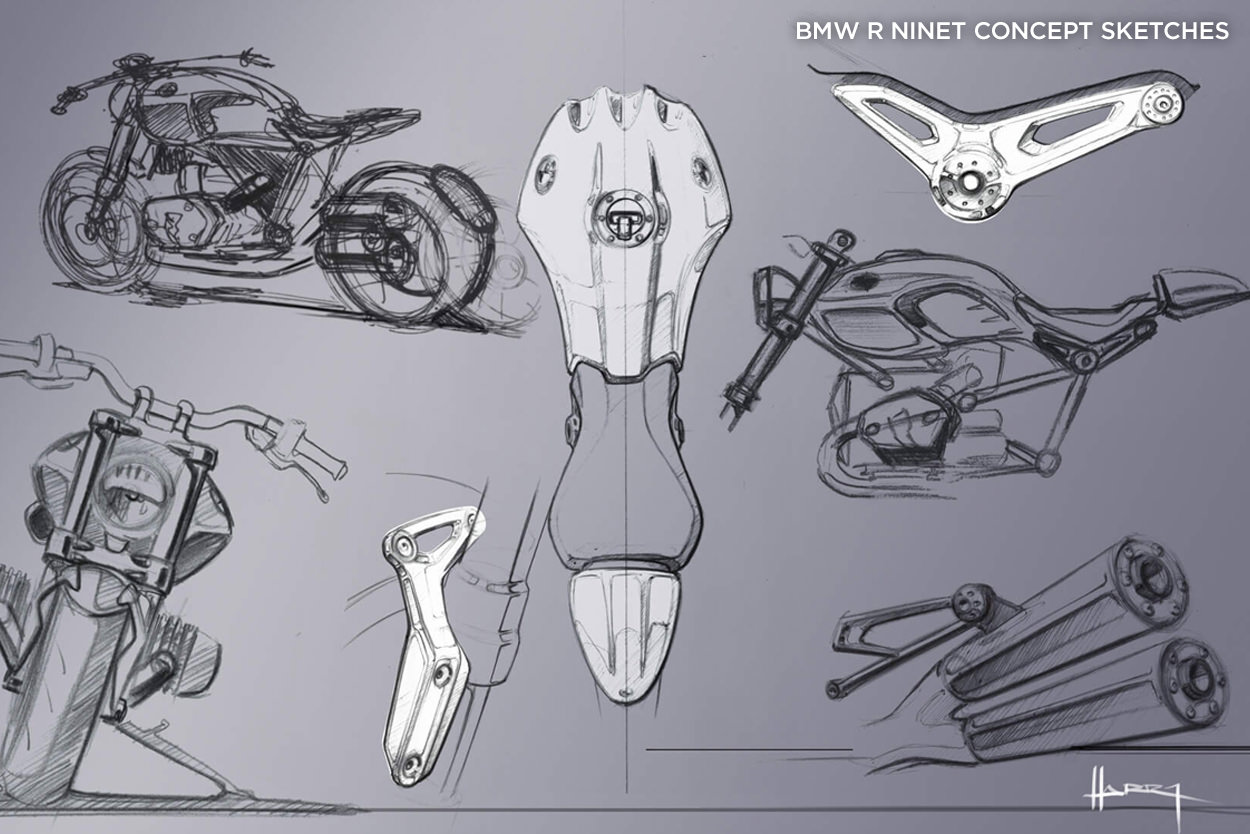 BMW R nineT concept sketches