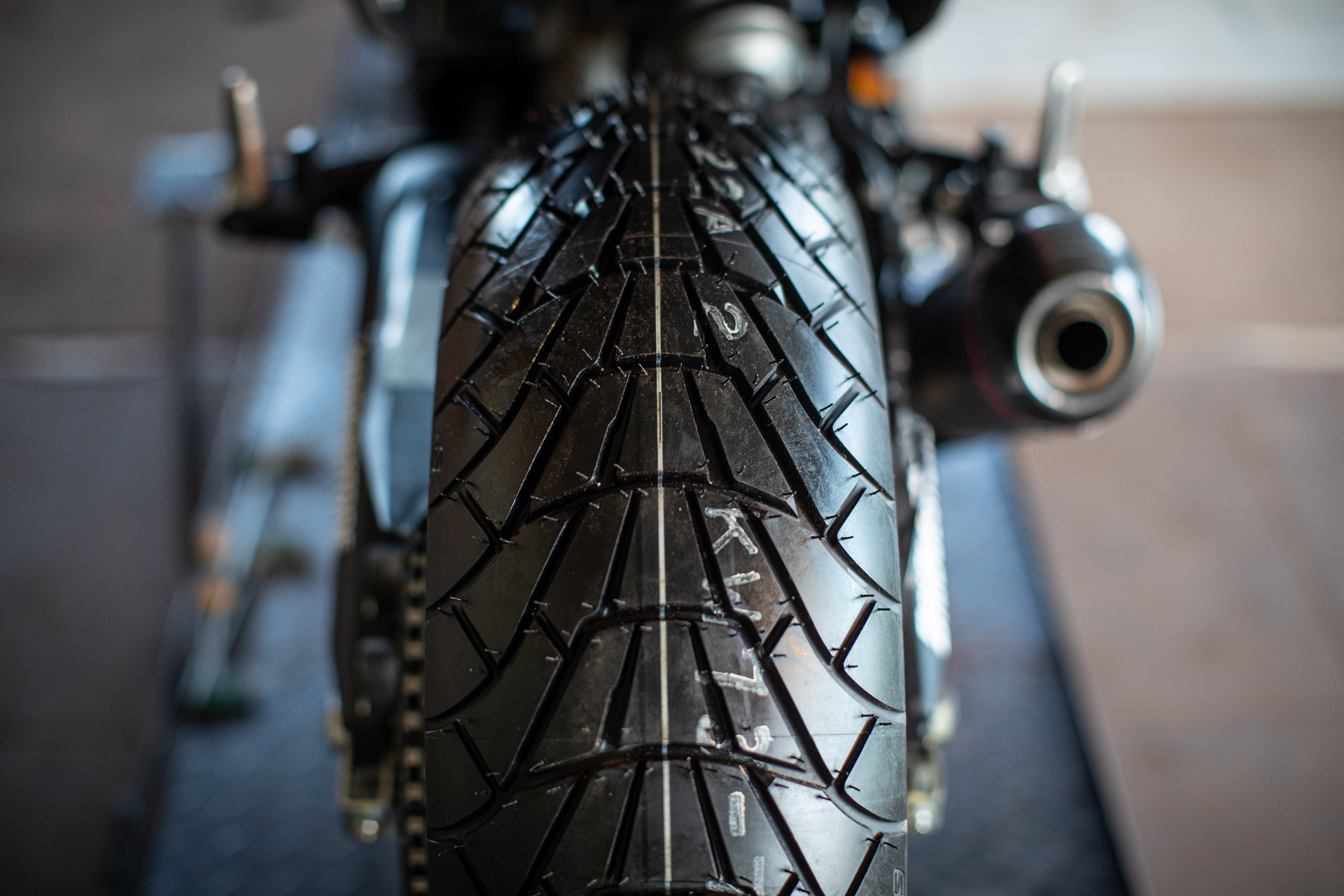 Closeup of the Bridgestone AX41S