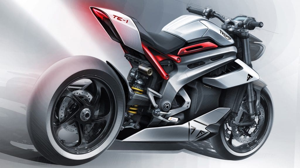 Triumph's TE-1 Electric Superbike Concept Art