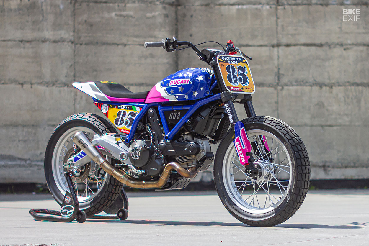 Ducati Scrambler flat tracker by Samy Garage and Greaser Garage