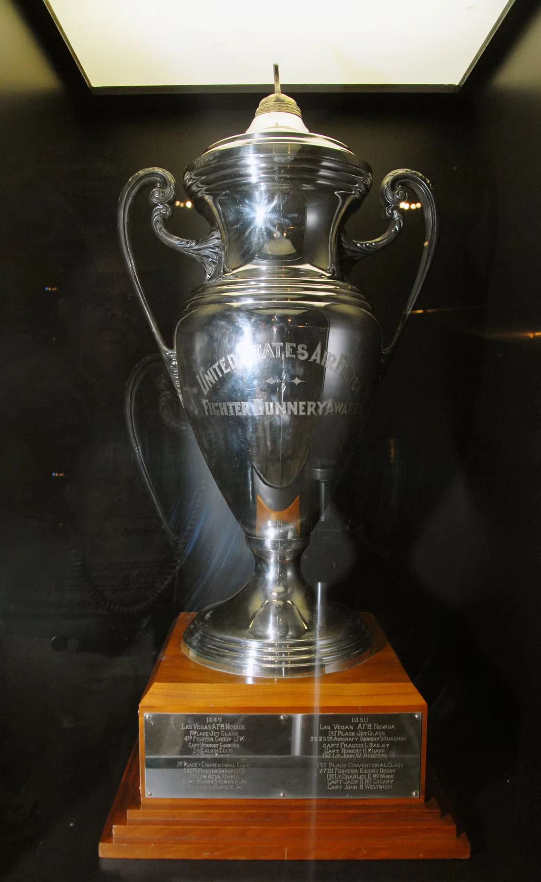 Fighter Gunnery Competition trophy on display at the National Museum of the U.S. Air Force in Dayton Ohio. U.S. Air Force