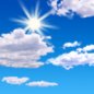 Today: Mostly sunny, with a high near 83. Northeast wind 11 to 14 mph. 