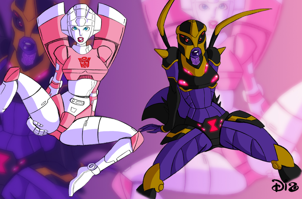 Arcee_and_Black_Arachnia_by_colouredforpleasure.jpg