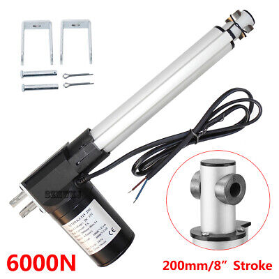 DC 12V Linear Actuator 1320LBS/6000N 200mm for Auto Car Lift Heavy Duty Medical
