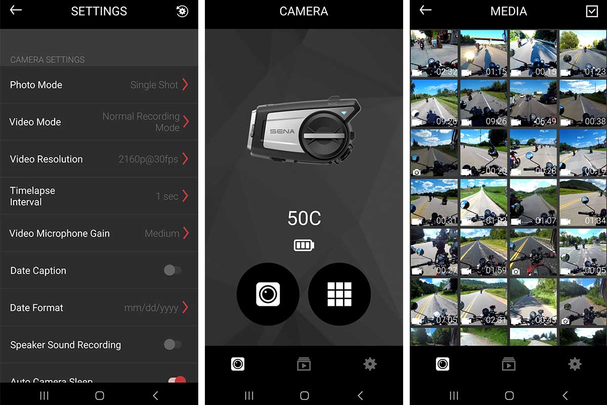 SENA 50C Review app