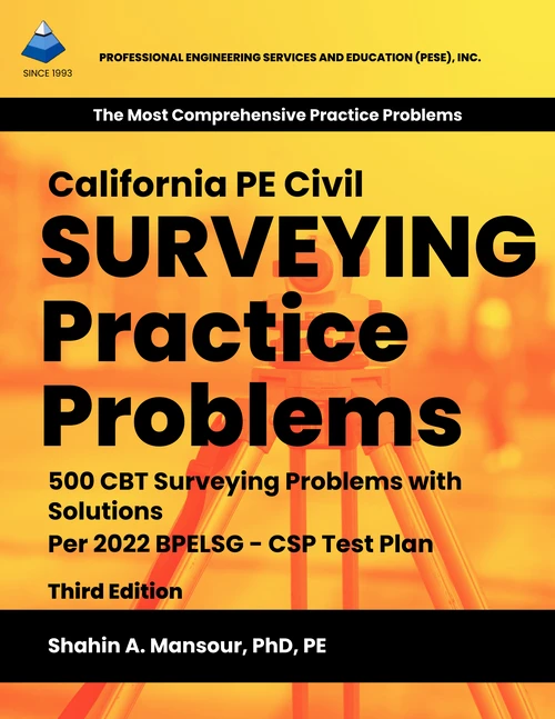 Surveying CBT Practice Problems and Solutions for California PE Civil License