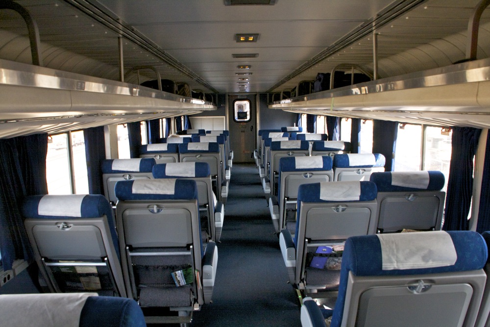 amtrak upper coach seats
