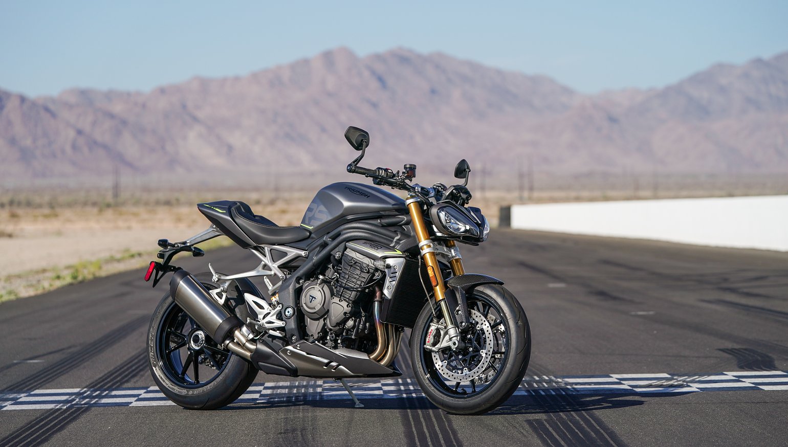 A view of the Triumph Speed Triple RR and RS that are affected in a recall involving a loose disc brake