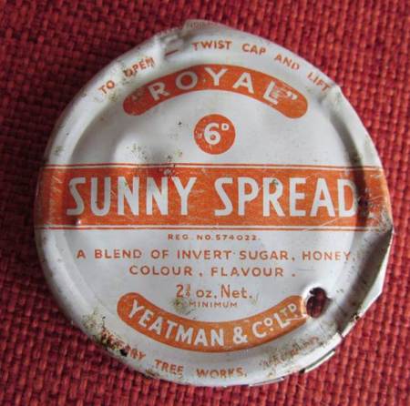 Sunny Spread jar lid - found in a Northbrook garden