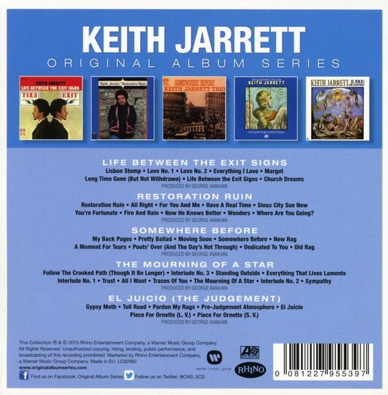 Original Album Series, Keith Jarrett | Muziek | bol