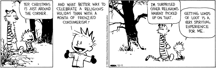 Calvin and Hobbes Comic Strip for December 11, 2023 