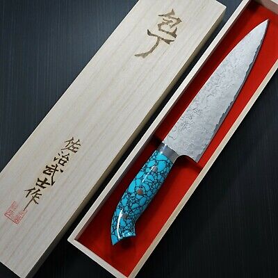 Takeshi Saji R2 Diamond Finish Damascus TCA Japanese Chef's Gyuto