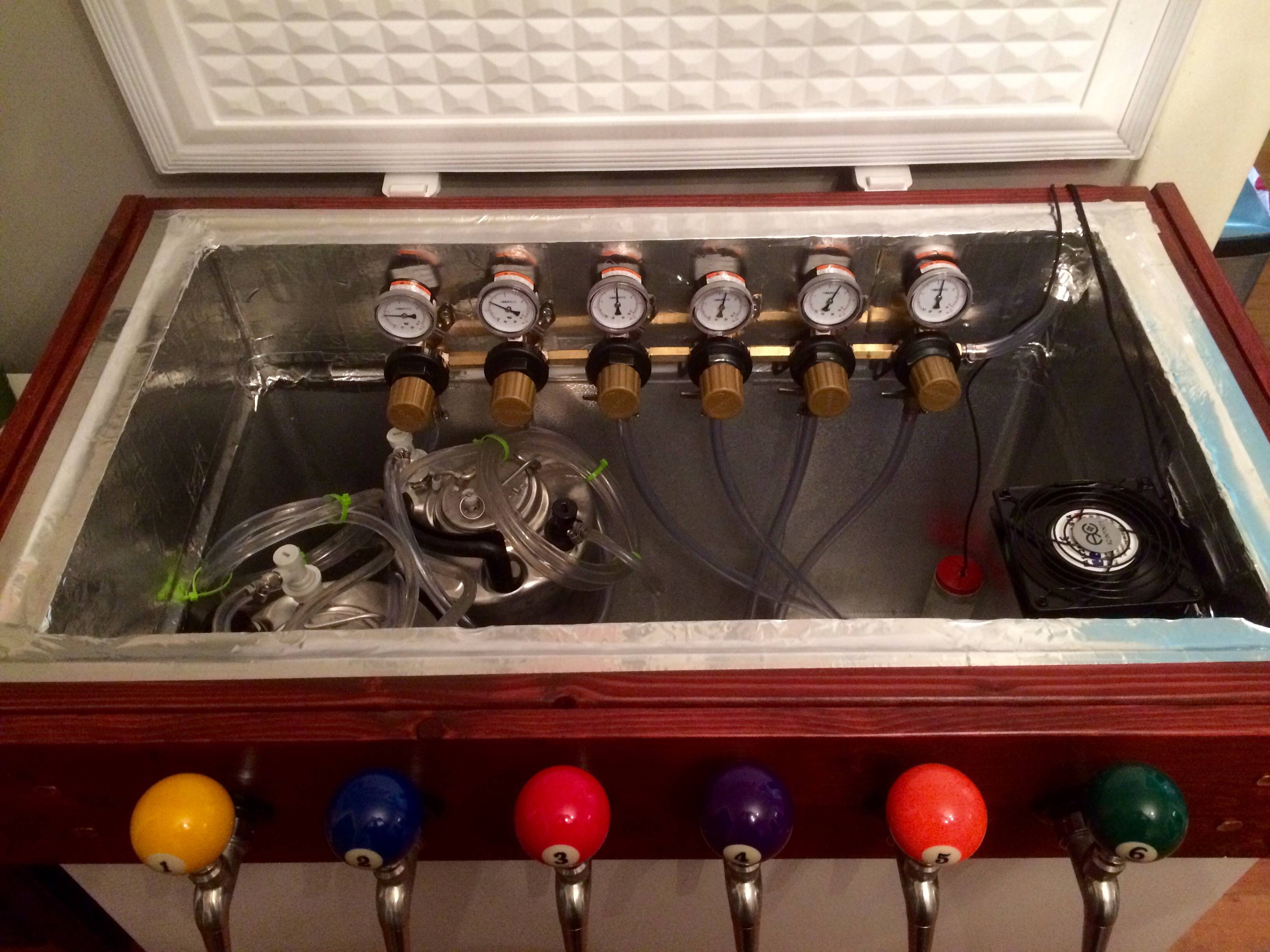 6 tap keezer