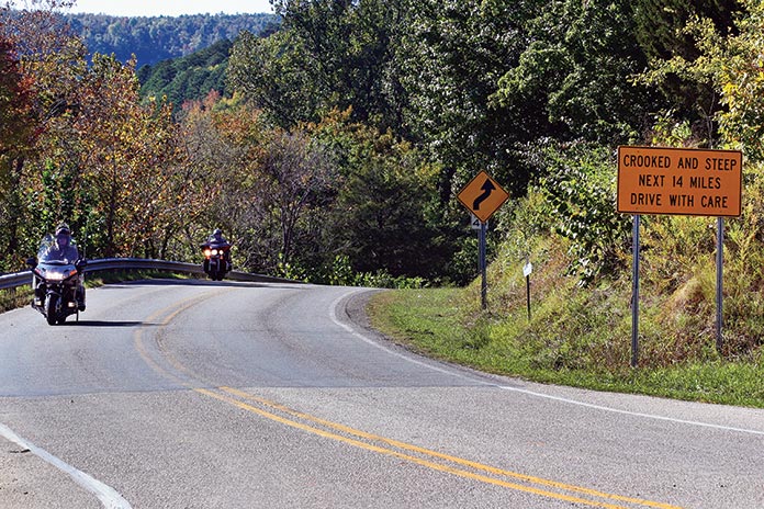 50 Best Motorcycle Roads in America 2. Jasper Disaster Loop (Arkansas / 56 miles)