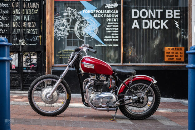 Custom Triumph TR6 with Matchless frame