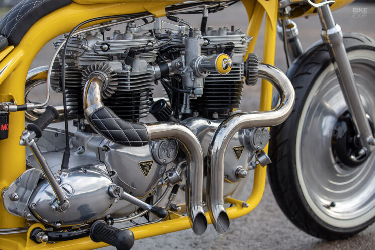 Twin-engine Triumph drag bike inspired by the Mooneyes Streamliner