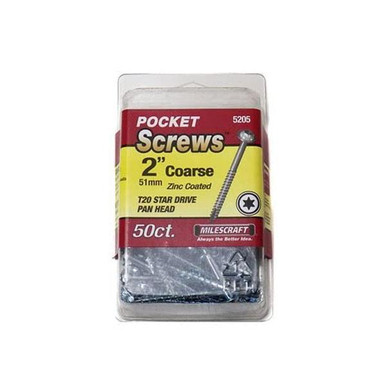 Milescraft 2 Pocket Screws - Coarse (50 Pack)
