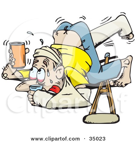 35023-Accident-Prone-Man-Covered-In-Casts-And-Slings-Holding-Up-His-Beverage-To-Avoid-Spilling-After-Tripping-Over-His-Crutches-Poster-Art-Print.jpg