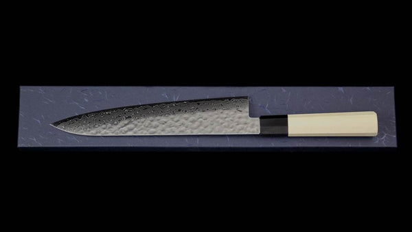 JCK Natures Blue Clouds Series Blue Steel No.2 Nashiji Bunka Knife Set