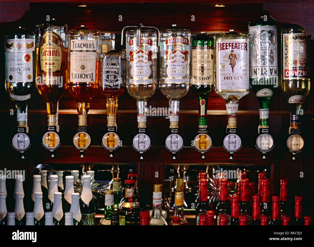 pub-spirits-optics-measure-variety-of-popular-spirit-bottles-in-a-BKC9J3.jpg