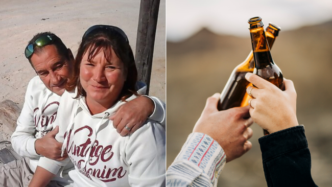 The couple died after drinking one bottle of their homemade beer each. File image, right.