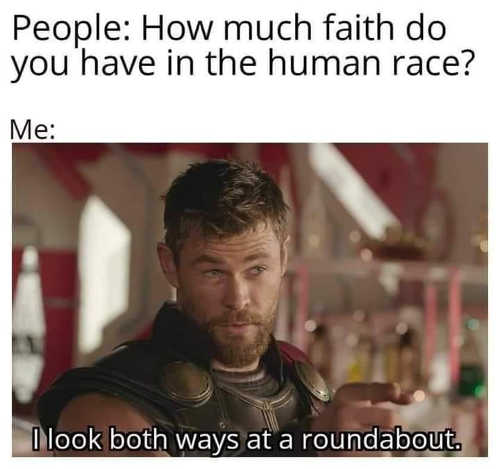 people-how-much-faith-do-you-have-in-human-race-i-look-both-ways-at-a-roundabout.jpg