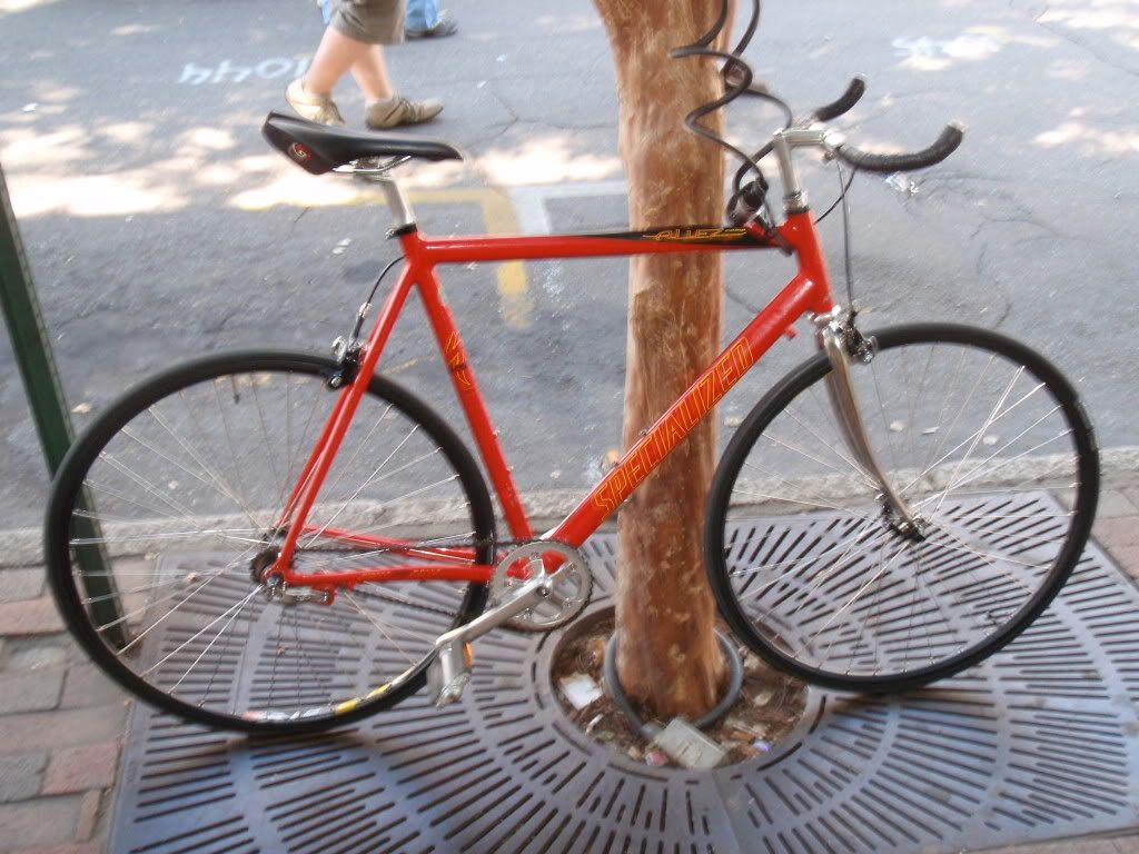 New single speed build 1999 Specialized Allez comp frame pic Rat