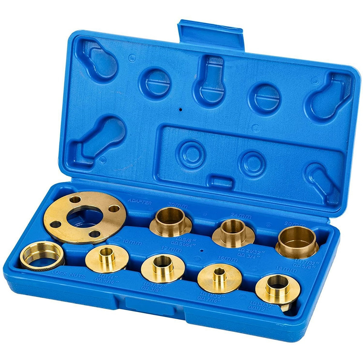  POWERTEC 10Pcs Solid Router Template Bushing Guides