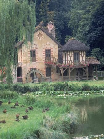 Marie Antoinette's Hamlet, Versailles, France Photographic P.- Marie Antoinette’s Hamlet, Versailles, France Photographic Print by Kindra Clineff - Beautiful Homes, Beautiful Places, Beautiful Buildings, Grand Parc, Fairytale Cottage, Cottage In The Woods, Nature Aesthetic, French Cottage, Small English Cottage