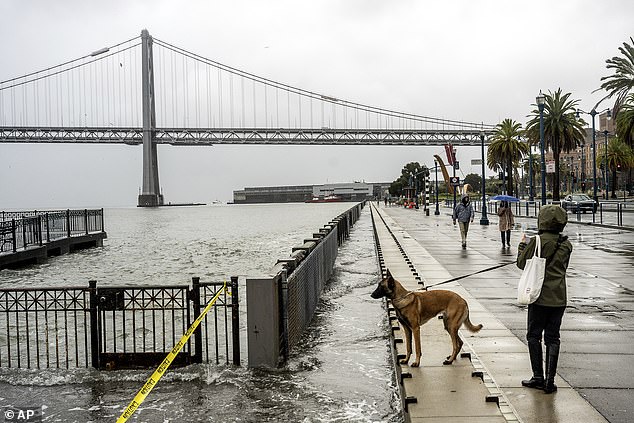 San Francisco residents have been warned to avoid coastal areas until Monday due to a heightened flood risk