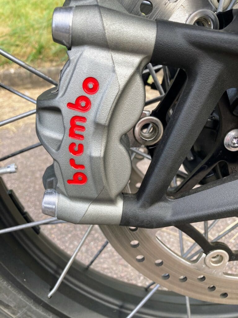 Brembo brake caliper on 2022 Triumph Scrambler 1200 XC