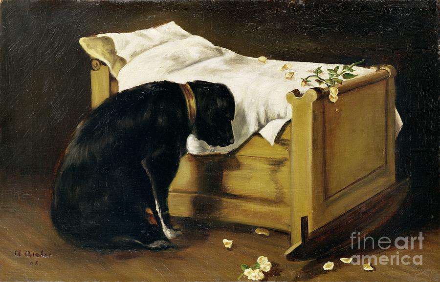 dog-mourning-its-little-master-a-archer.jpg