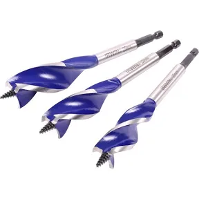 Image of Irwin - Auger - Blue Groove Wood Drill Bit 3 Piece Set