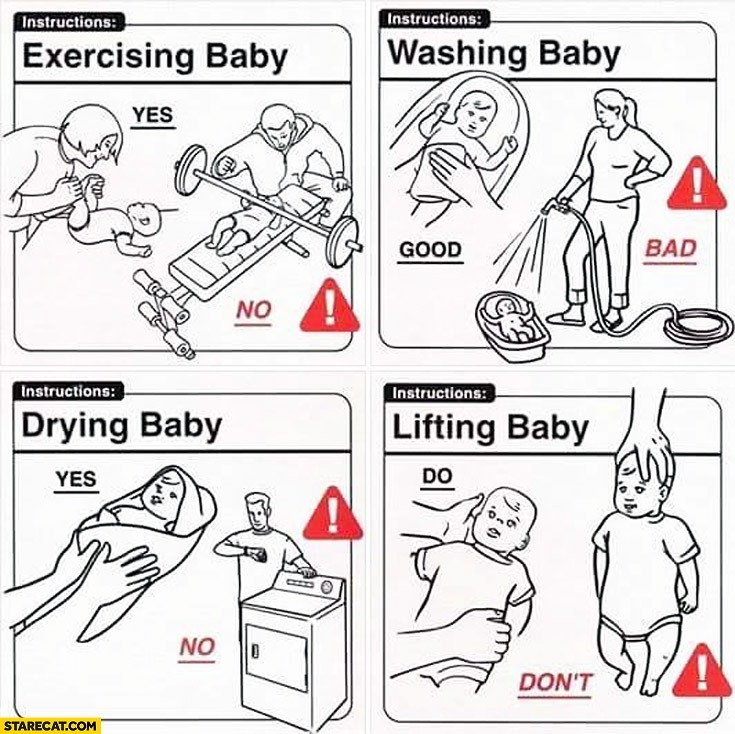 baby-instructions-manual-exercising-washing-drying-lifting-do-dont-good-bad-yes-no.jpg