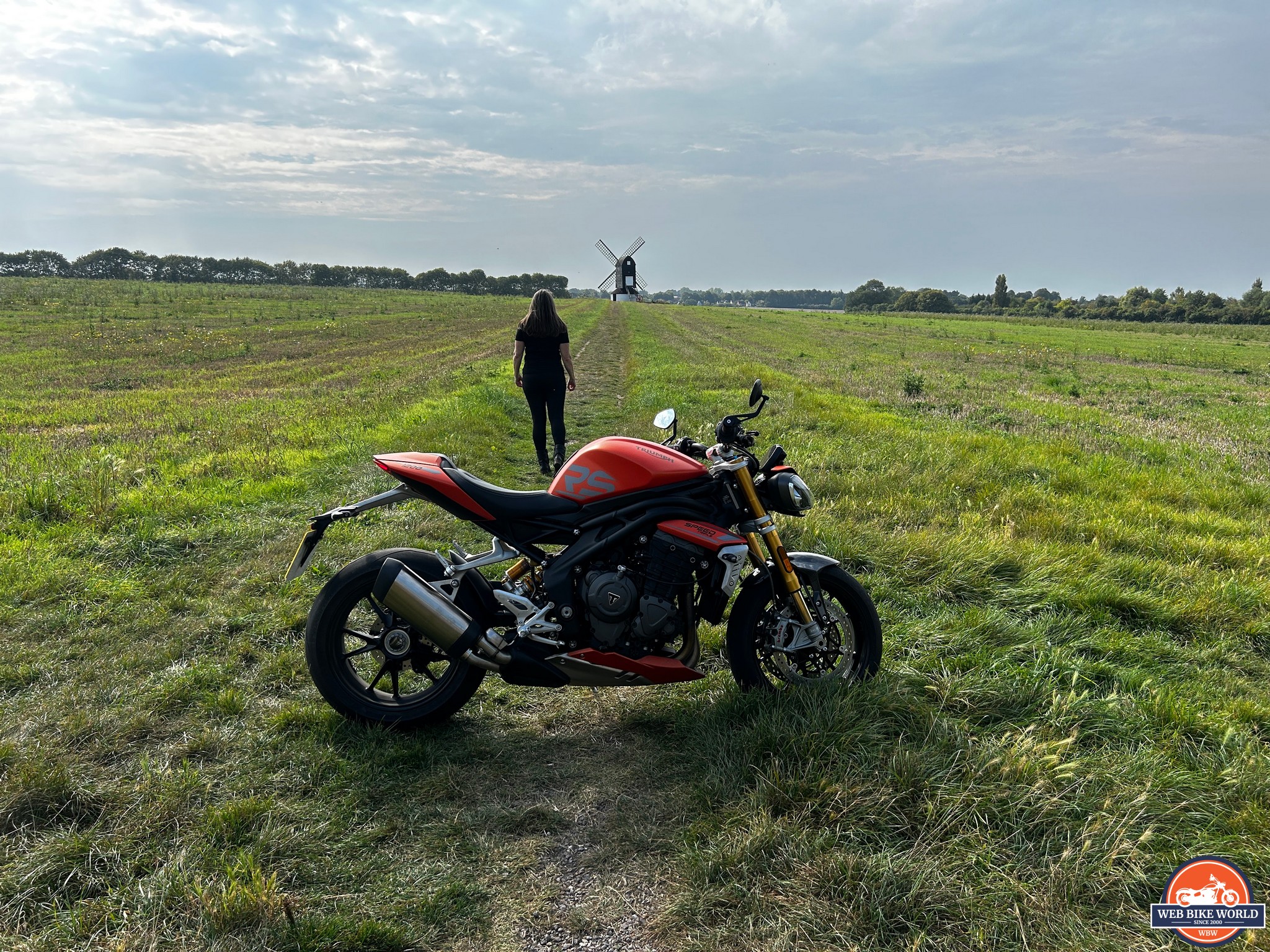 2023 Triumph Speed Triple 1200 RS in a grass field